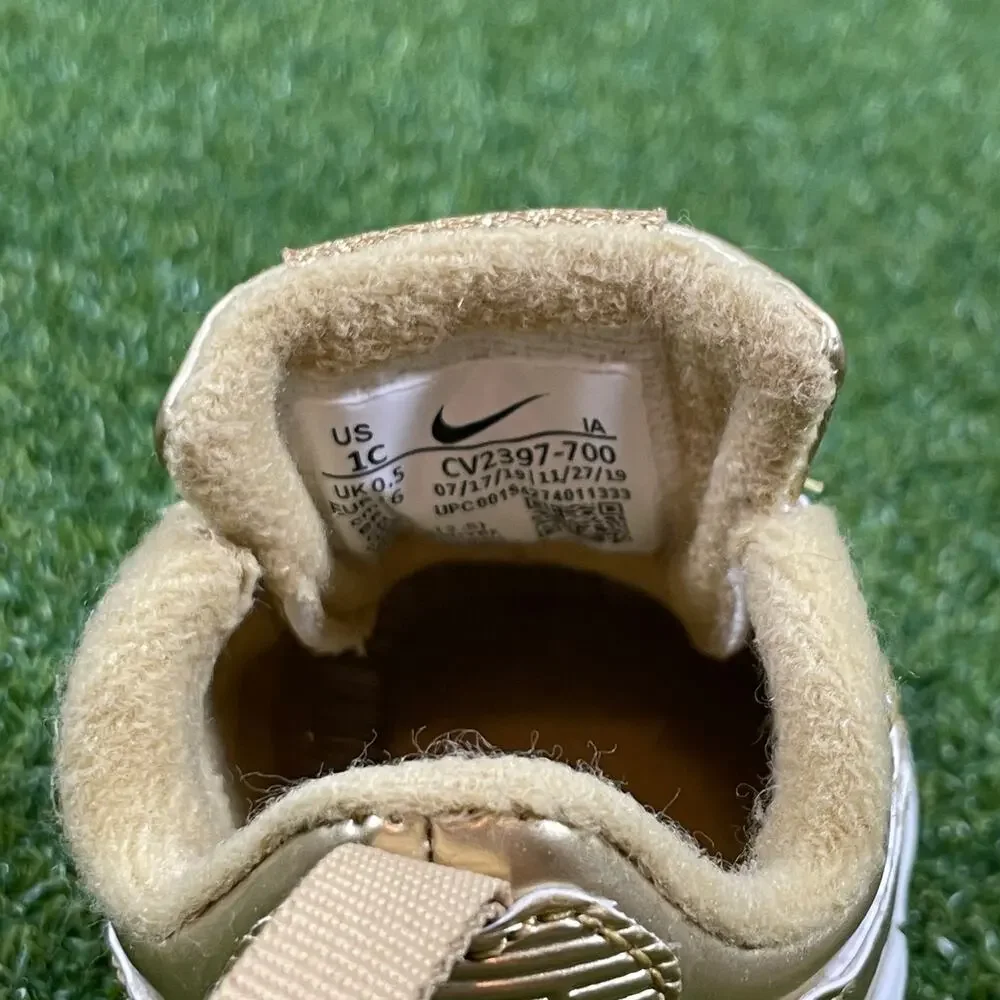 Nike Air Max 90 Crib QS Metallic Gold 2020 TD Toddler Shoes Sneakers Sz 1C